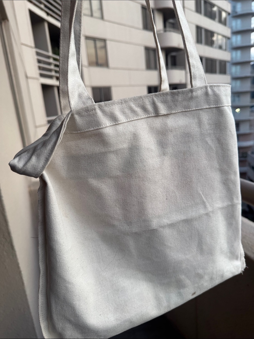 Canvas Book-Print Tote Bag in Cream - Picture 11 of 11